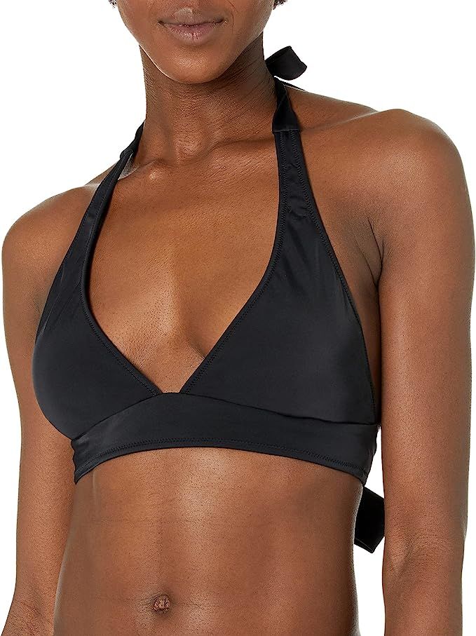 Amazon Essentials Women's Light-Support Tie Halter Bikini Swimsuit Top | Amazon (US)
