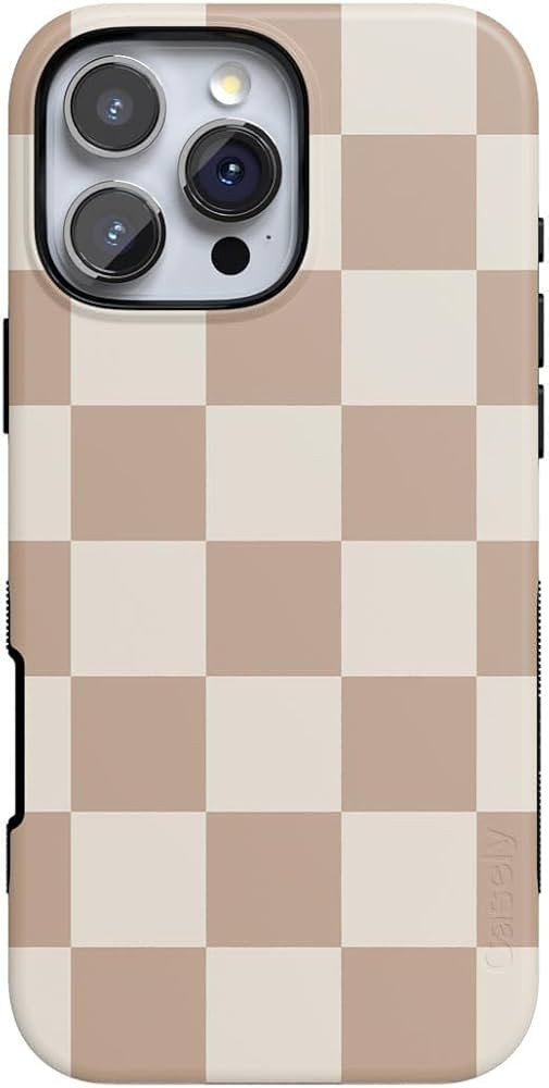 Casely iPhone 16 Pro Max Case | Fit Check | Neutral Checkerboard Checkered | Compatible with MagS... | Amazon (US)
