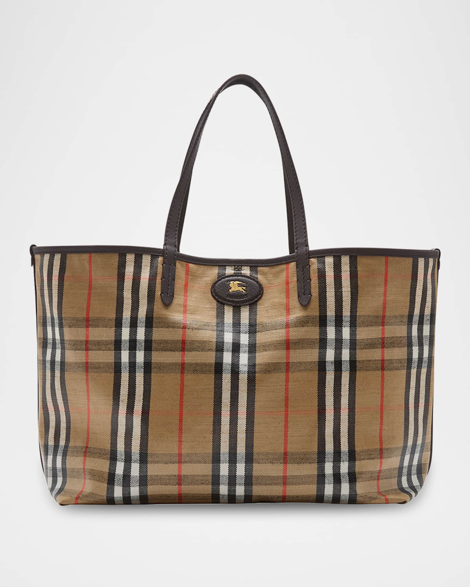 Highlands Large Check Tote Bag | Neiman Marcus