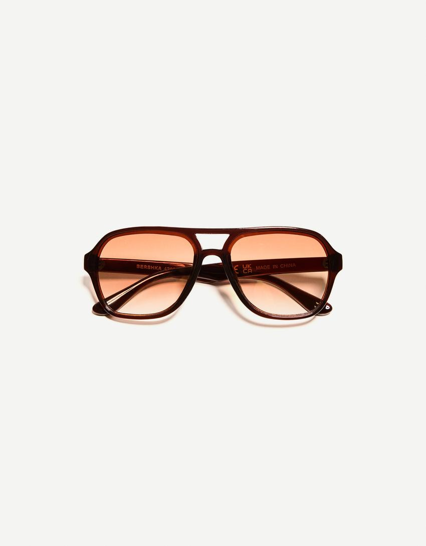 Retro-style sunglasses - Accessories - Women | Bershka GB