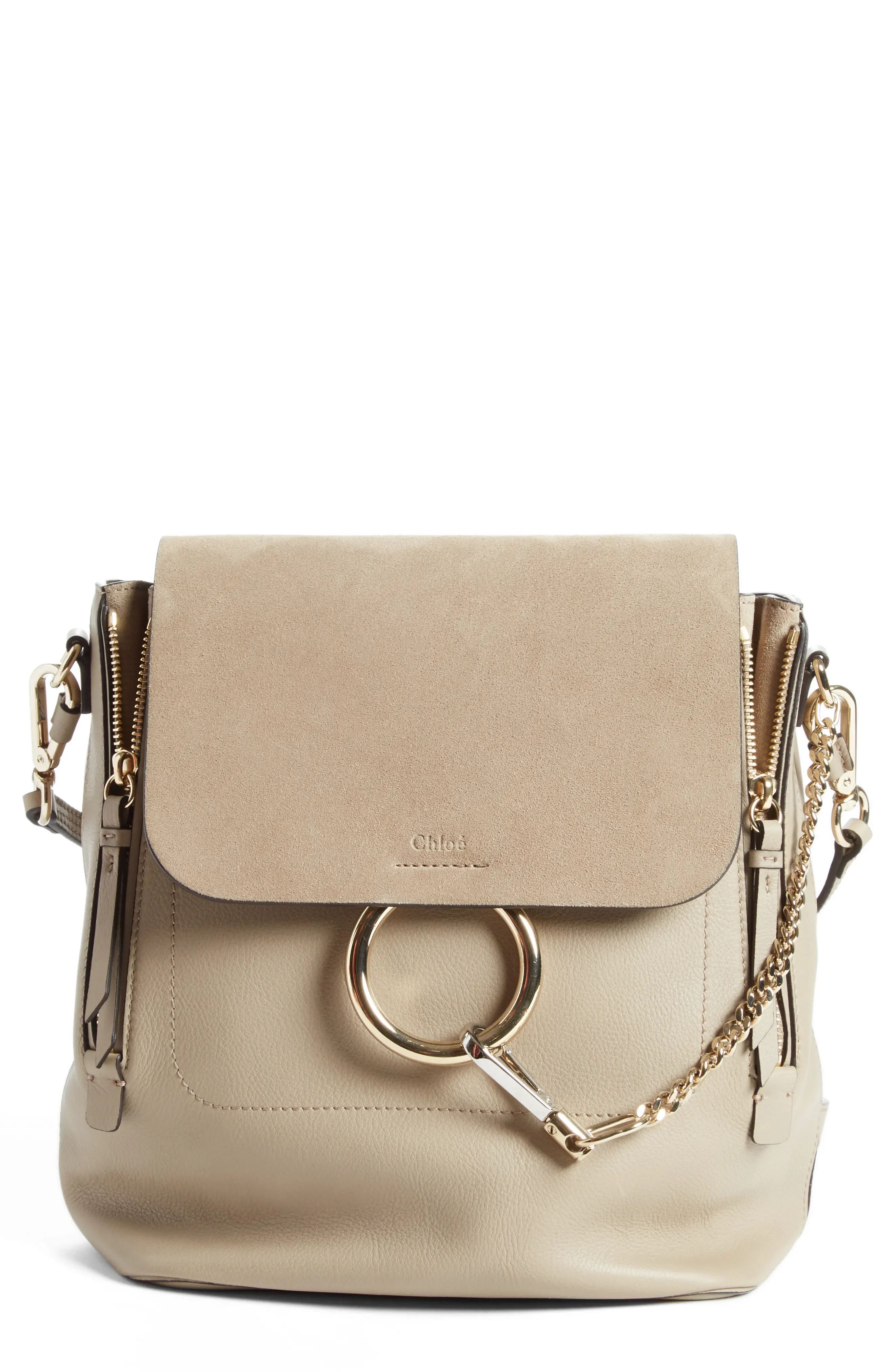 Medium Faye Suede & Leather Backpack | Nordstrom