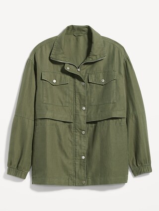 Mid-Length Utility Jacket for Women | Old Navy (US)