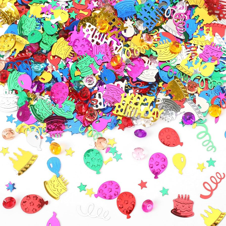 MARFOREVER Happy Birthday Glitter Confetti, Birthday Party Metallic Foil Table Confetti Multicolo... | Amazon (US)