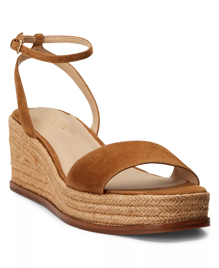 Lauren Ralph Lauren Women's Leona Espadrille Platform Wedge Sandals - Macy's | Macy's