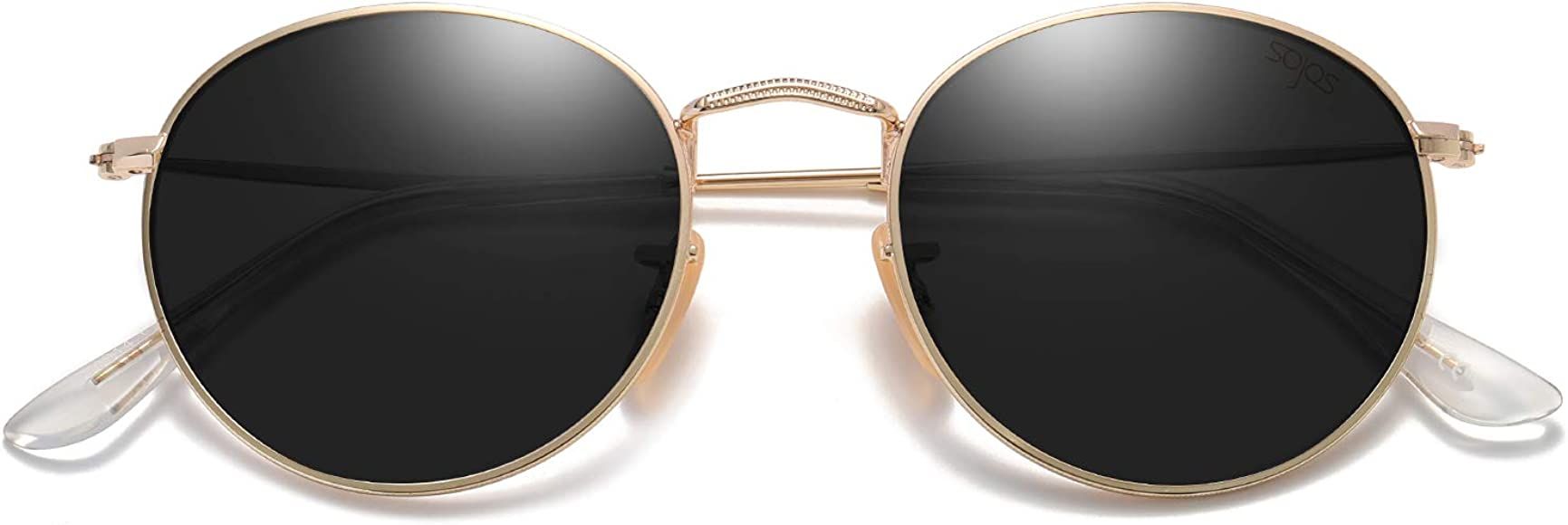 Polarized Sunglasses Classic Small Round Metal Frame for Women Men SJ1014 | Amazon (US)