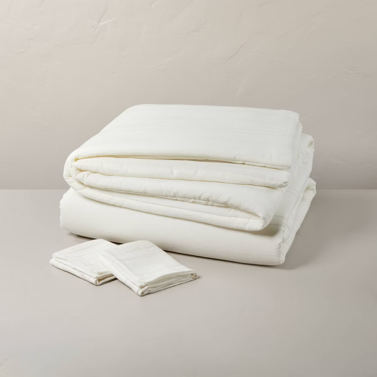 Fine Stripe Duvet & Sham Set Twilight Taupe/Sour Cream - Hearth & Hand™ with Magnolia | Target