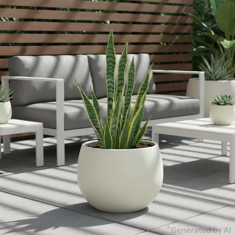 Mainstays Jordan 16" x 16" x 12" Large Round Vanilla Dream Resin Planter | Walmart (US)