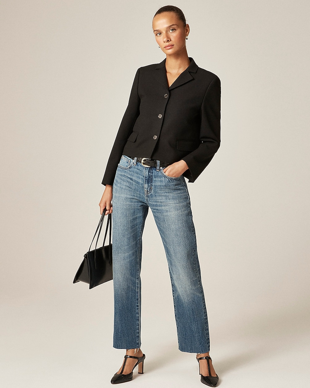 Nipped straight jean in rigid | J. Crew US