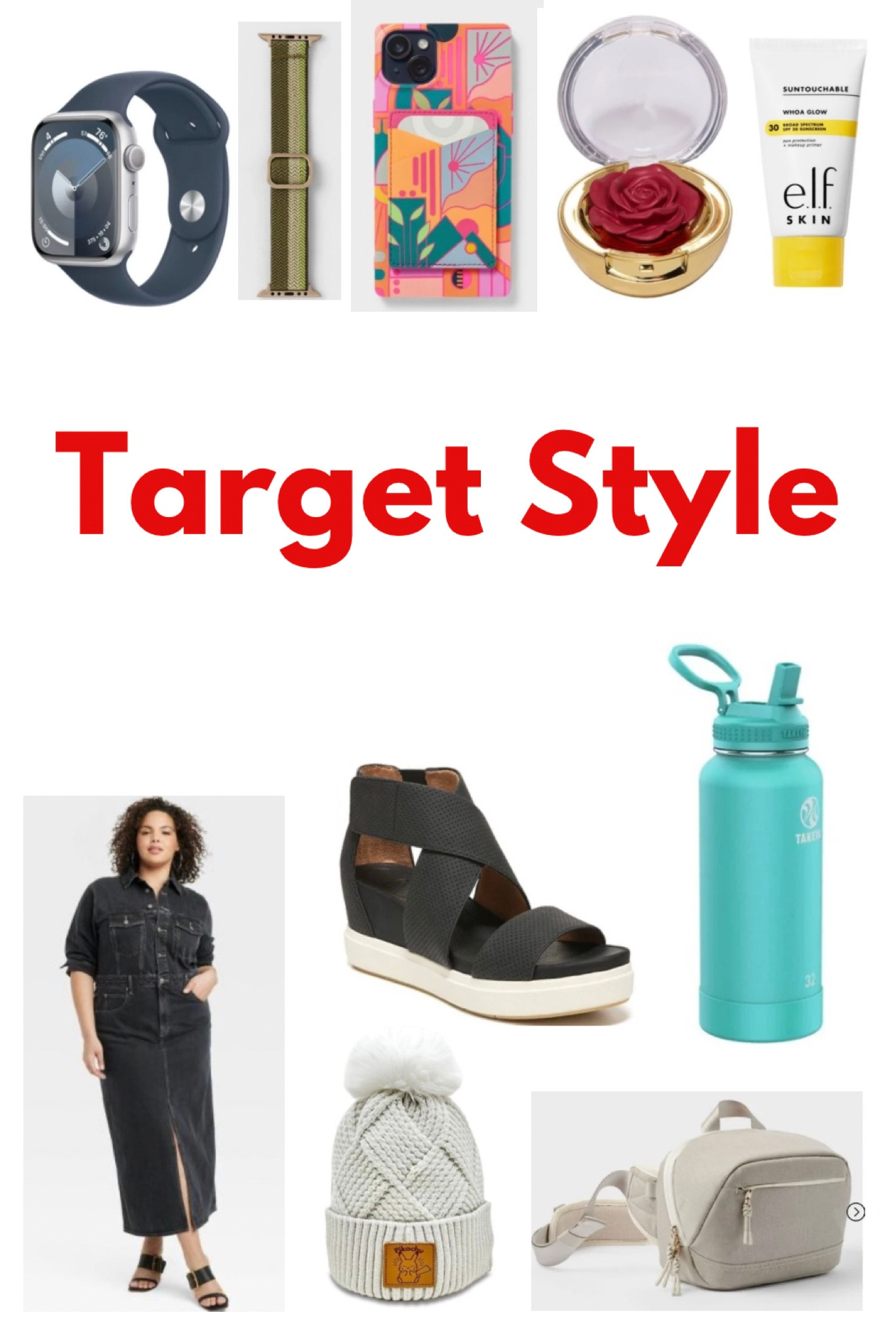 Denim dress comfort sandals water bottle Apple Watch watch band winky lux blush hat crossbody bag

#LTKSummerSales #LTKStyleTip #LTKSaleAlert