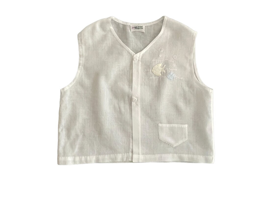 Size 3 Months White Cotton Batiste Appliqued Infant Baby Diaper Shirt 1274675686 | Etsy (US)