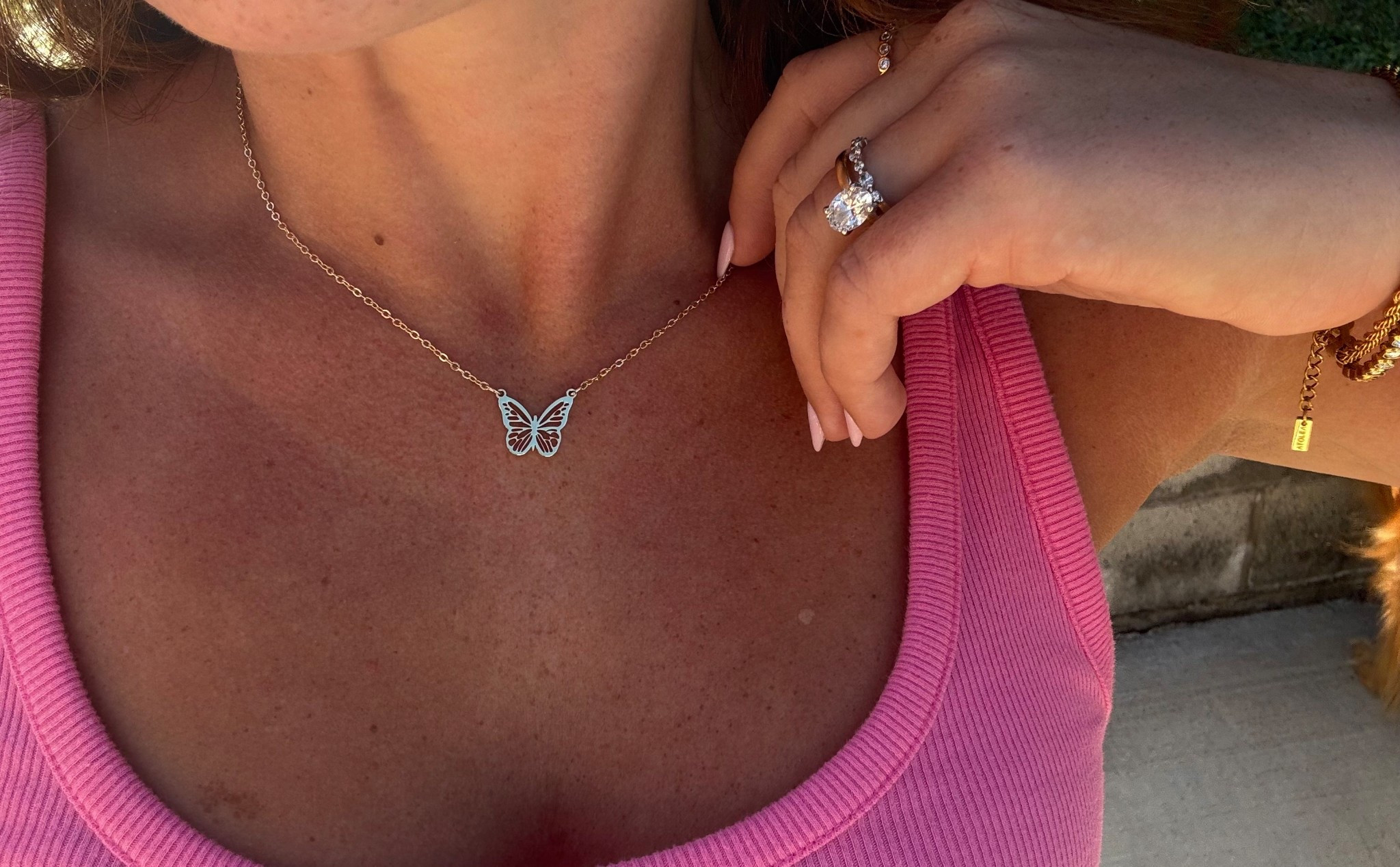 butterfly necklace 

#LTKSaleAlert #LTKStyleTip #LTKFindsUnder50