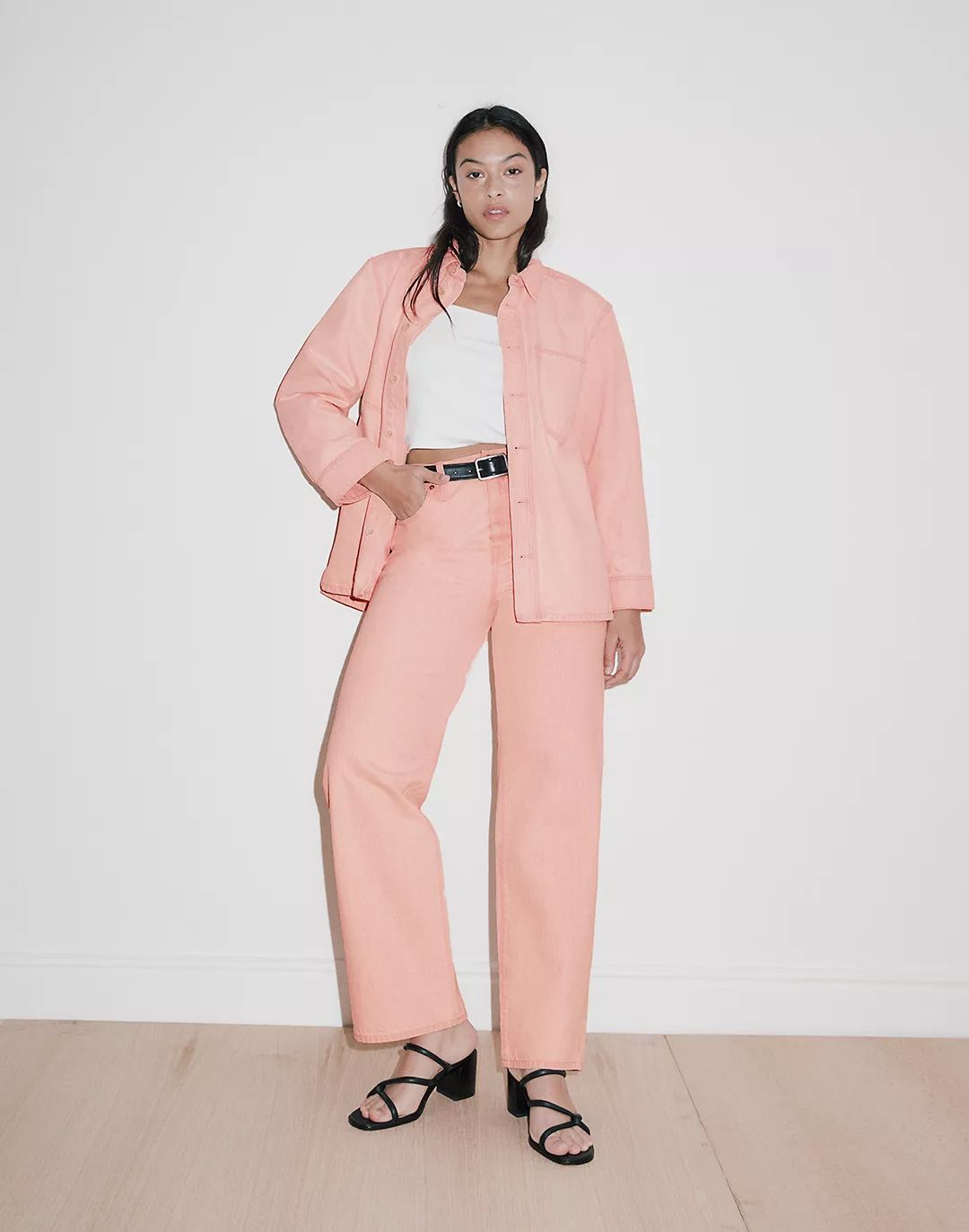 The Perfect Vintage Wide-Leg Jean in Light Pink Wash: Botanical-Dye Edition | Madewell