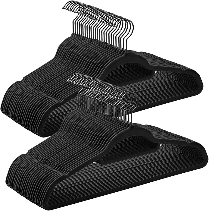 SONGMICS Kleiderb\u00fcgel Samt, 50er Set, rutschfest, platzsparend | Amazon (DE)