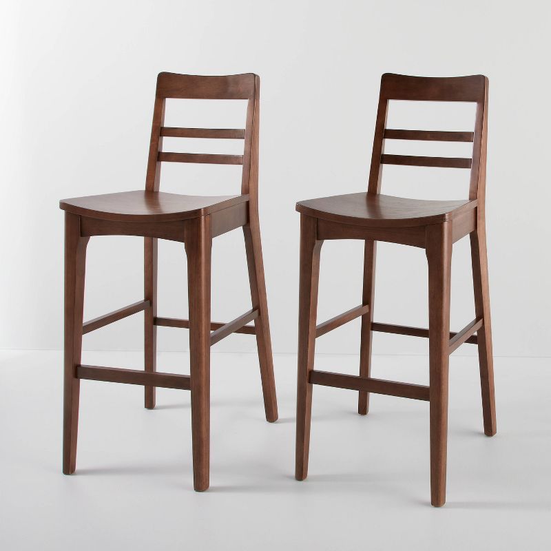 2pk Wood Ladder Back Bar Stool - Hearth & Hand™ with Magnolia | Target
