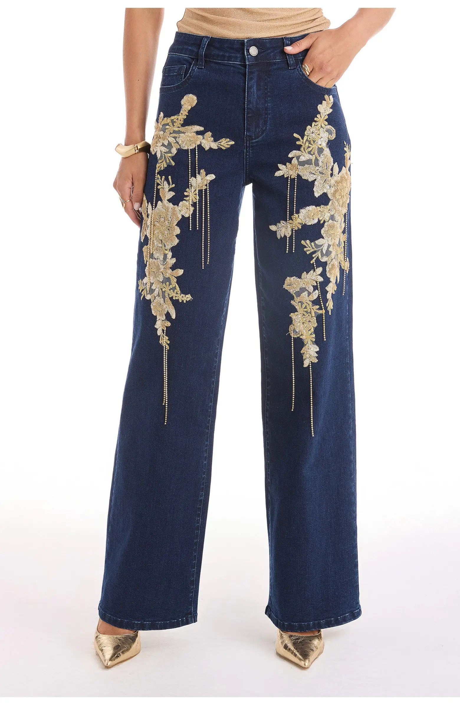 Rocco Gold Embellished Jean | Nordstrom