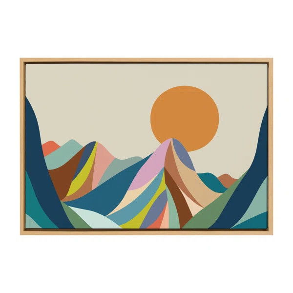 Corrigan Studio® Sylvie Mountains Crop Framed Canvas By Rachel Lee Of My Dream Wall 23X33 Brown | Wayfair North America