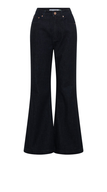 High Waisted Skinny Flare in Indigo Wash Denim | Bohemian Traders