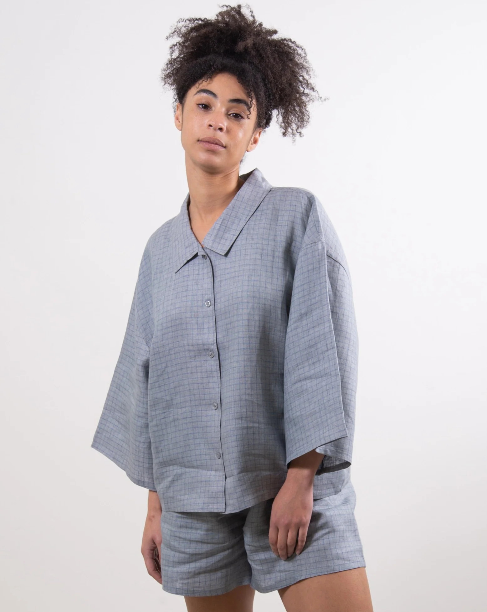The Linen Set - Blue Check | Sonderhaus