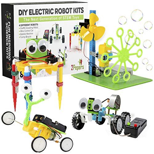 Amazon.com: 2Pepers Electric Motor Robotic Science Kits for Kids (4-in-1), DIY STEM Toys Kids Sci... | Amazon (US)