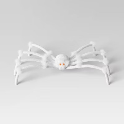 20" Plush White Glow Under Black Light Spider Halloween Decorative Prop - Hyde and EEK! Boutique... | Target