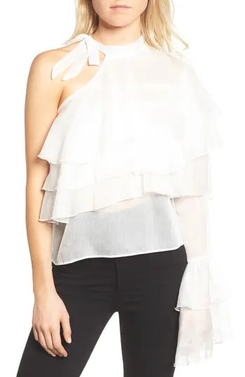 Women's Stylekeepers The Hopeless Romance Ruffle Blouse, Size X-Small - Ivory | Nordstrom