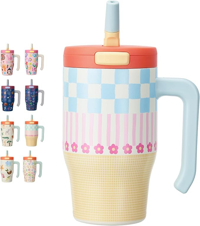 Fijinhom 18 oz Toddler Tumbler with Handle, Stainless Steel Insulated Water Bottle Coffee Mug wit... | Amazon (US)