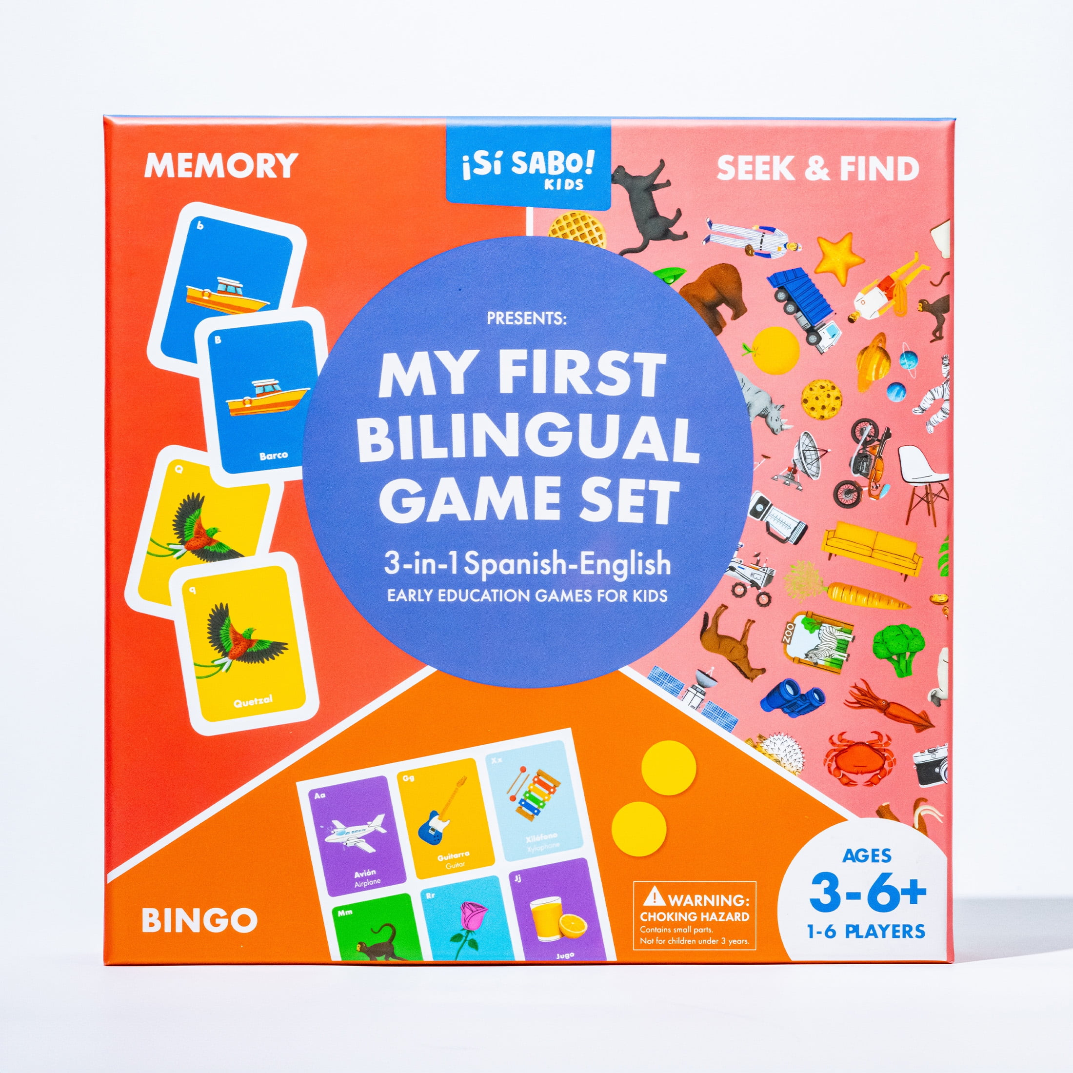 Si Sabo My First Bilingual Games Set Spanish and English Early Education Games for Kids | Walmart (US)