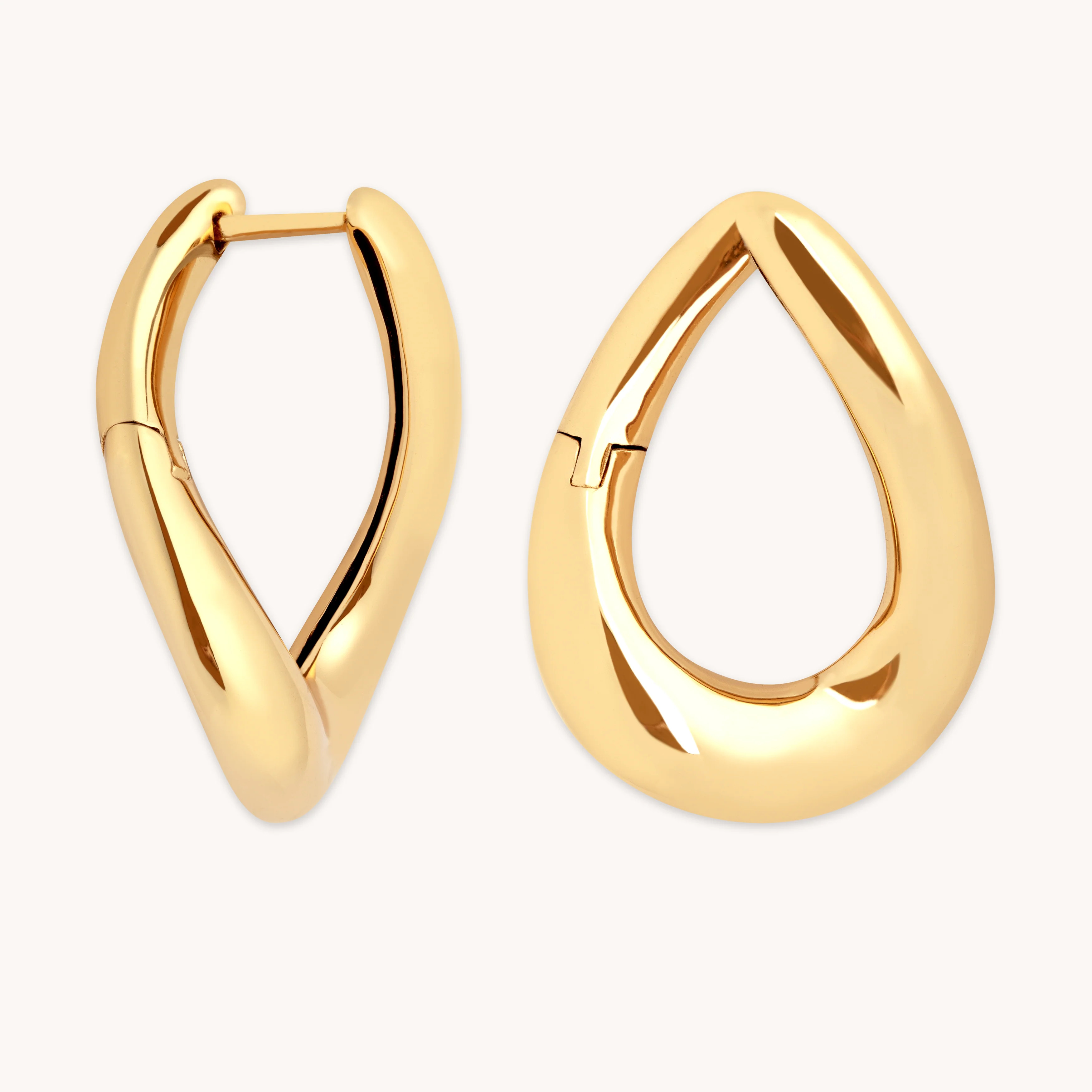 Molten Large Hoops in Gold | Astrid & Miyu UK