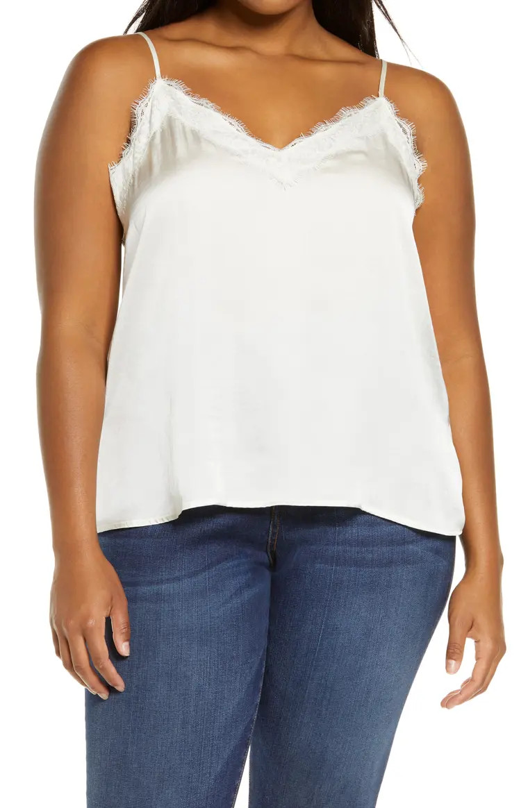 Leopard Print Lace Trim Camisole | Nordstrom