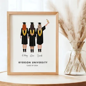 Graduation Gift Personalised for Her, Graduation Friend Gift, Custom College Graduation Print, Gr... | Etsy (US)