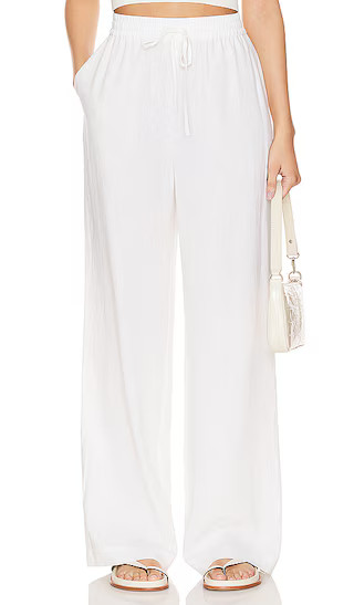 Venetia Pant in Blanc | White Pants Outfit | White Wide Leg Pants Outfit | Summer Pants  | Revolve Clothing (Global)