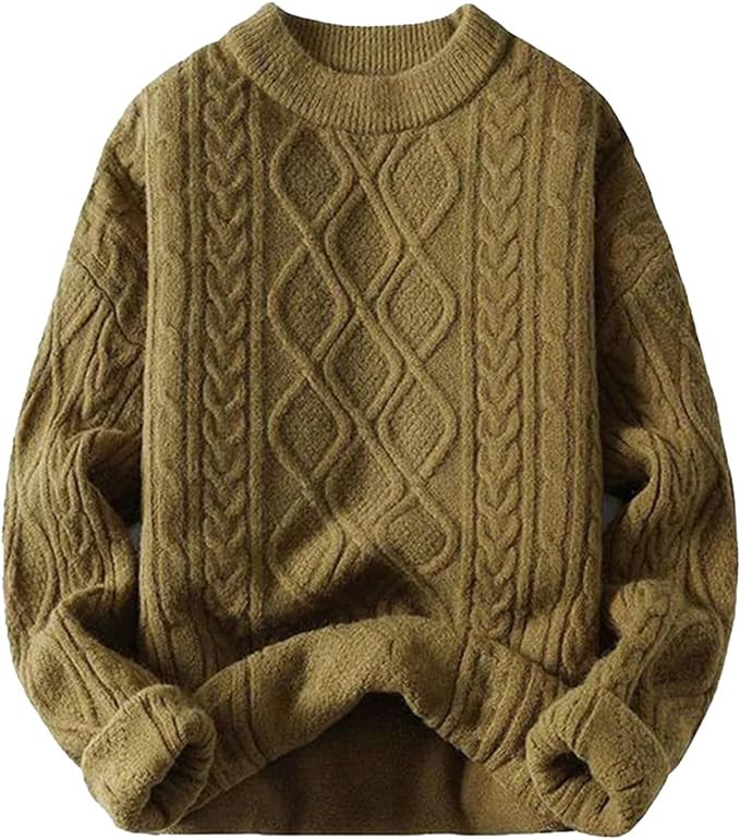 Aelfric Eden Oversized Sweater Cable Knit Crewneck Pullover | Amazon (US)