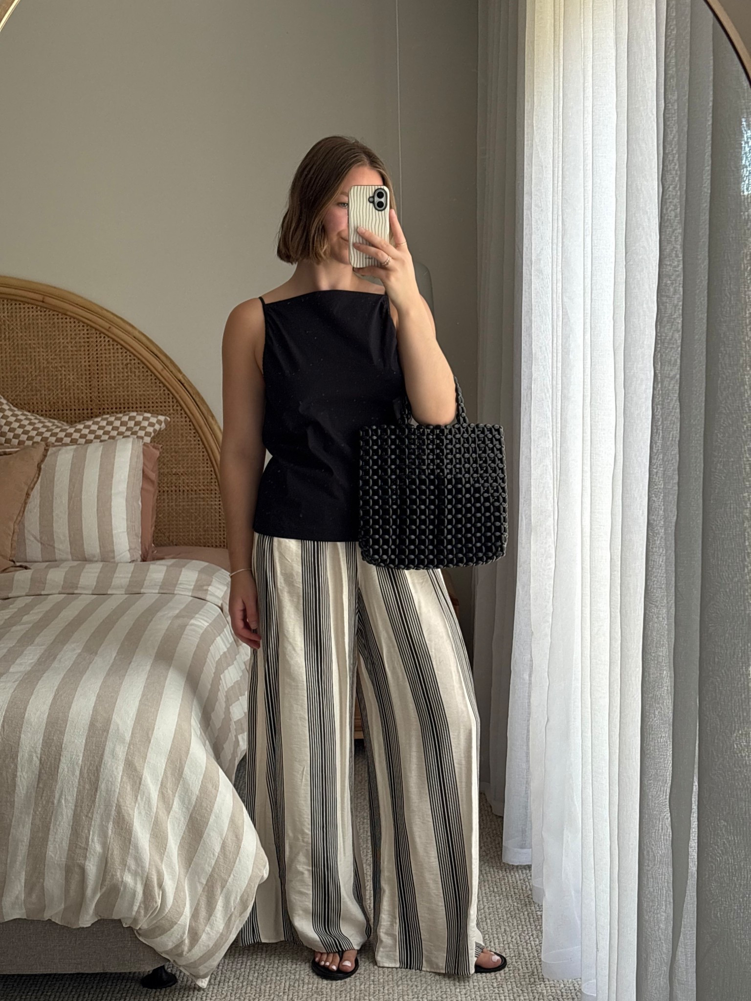 Size down in the pants if you want them to be mid/high waist 
If between sizes, go the larger for the top 