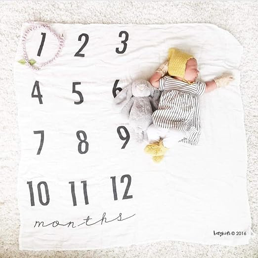BATZkids Muslin Original Monthly Milestone Blanket | Amazon (US)
