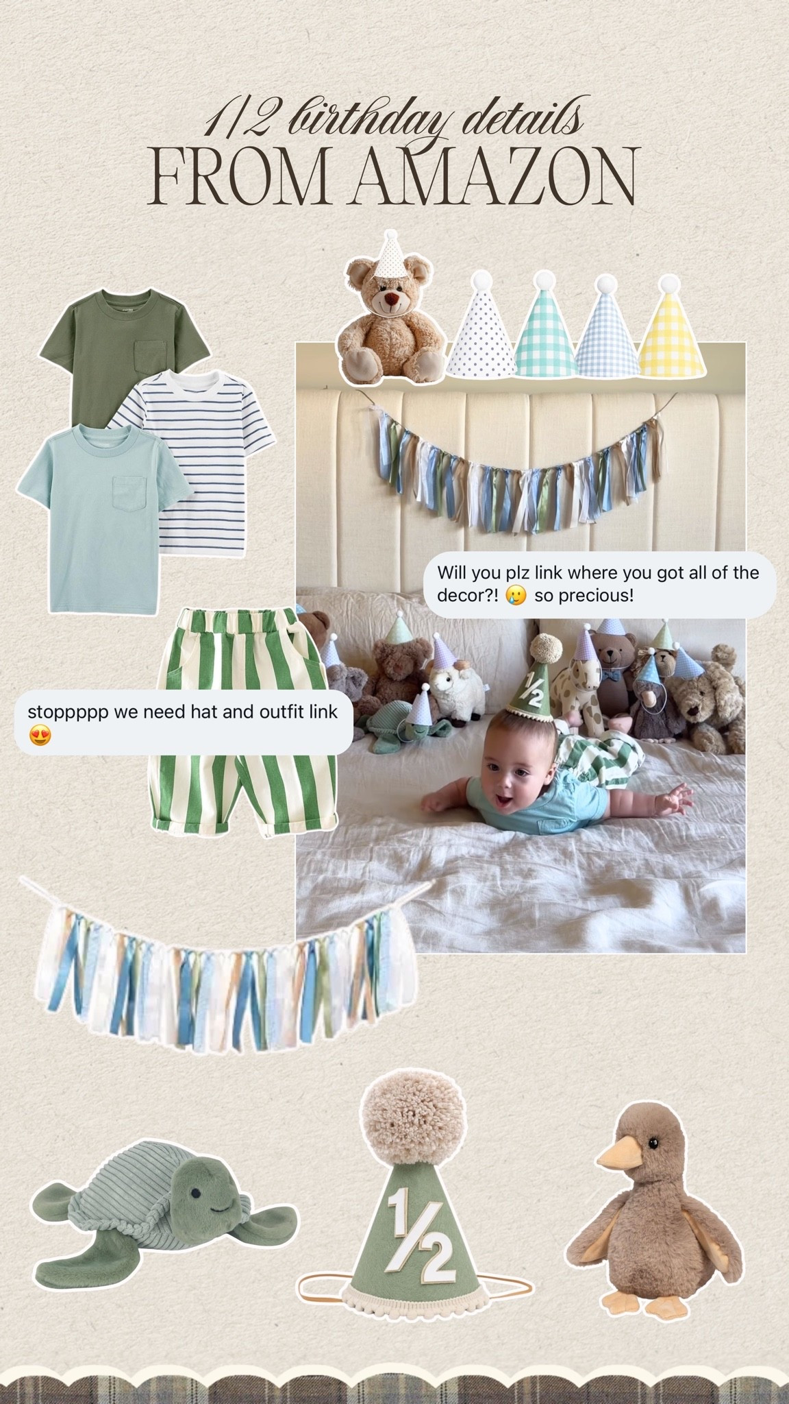 Oakes’ half birthday outfit and decor from Amazon🤍🥳

#LTKmomlife #LTKBaby