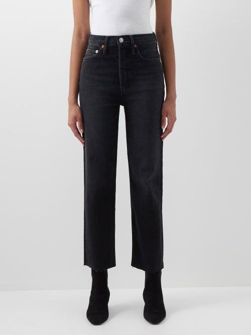 Re/Done - 70s Stove Pipe High-rise Jeans - Womens - Black | Matches (US)