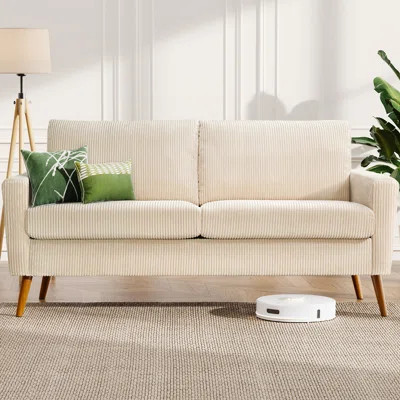 68" Loveseat Sofa, Comfy Couch With Spring Cushion And Solid Wood, Modern Extra Deep Seat For Bedroom, Living Room, Office,Tool-Free Assembly | Wayfair North America