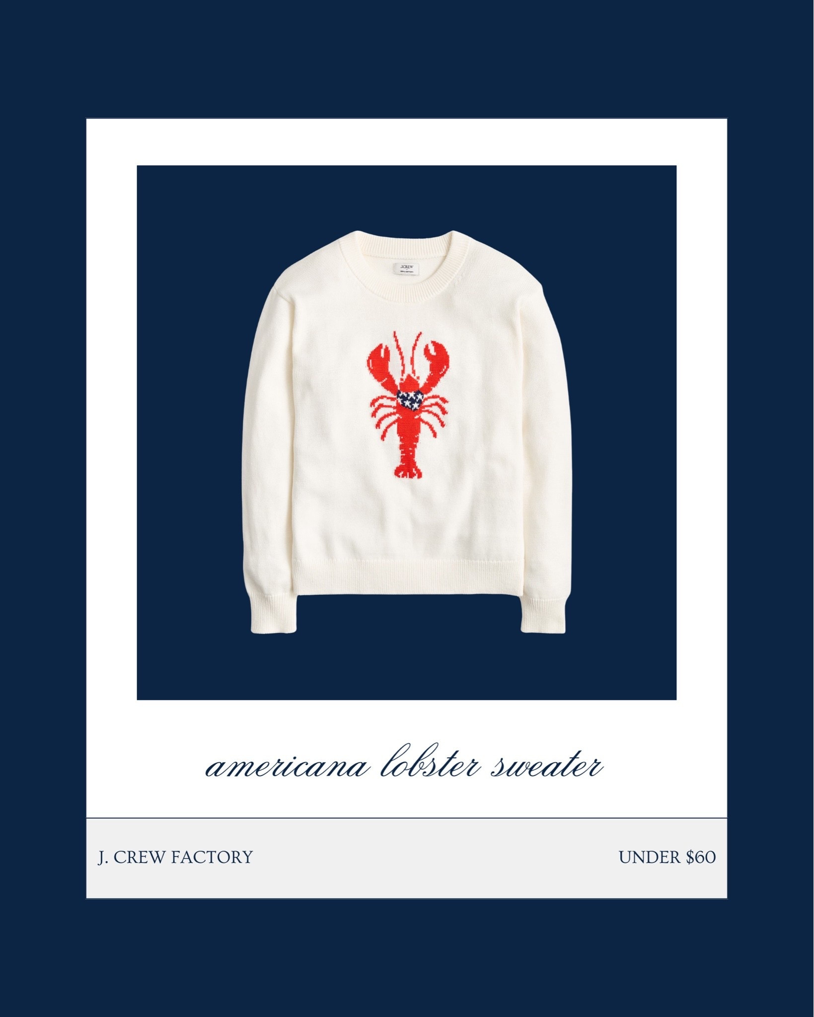 How pretty is this lobster sweater?! 🦞 It’s on sale and under $60 right now!
