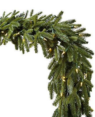 6 ft Fraser Fir Pre-Lit Garland | Macy's