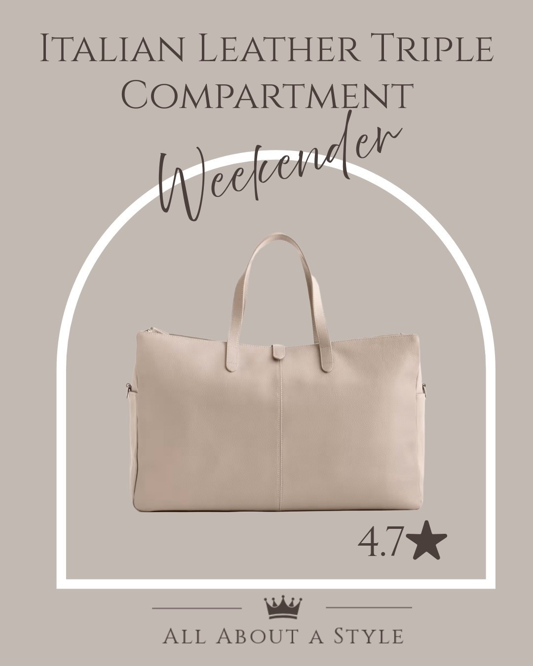The perfect size for a quick weekend getaway when you want to pack smart—not your entire closet. 😉

Follow my shop @allaboutastyle on the @shop.LTK app to shop this post and get my exclusive app-only content!

#travel #WeekendGetaway #WeekenderBag #TravelStyle #TravelEssentials #ItalianLeather #LeatherBag 
@Quince

#liketkit @shop.Itk