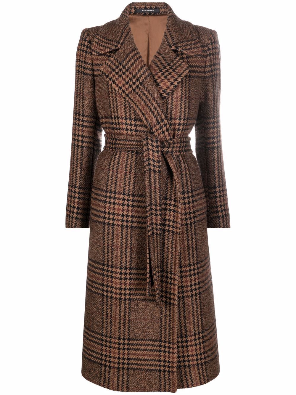 plaid belted mid-length coat | Farfetch (US)