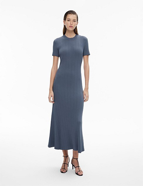 Witchery Variegated Short Sleeve Knit Dress | David Jones | David Jones (Australia & New Zealand)