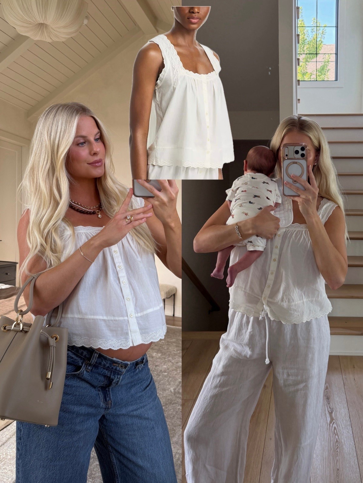 SIZE: 1/small in tank, 30 in jeans (sized up 4 for pregnancy), shoes run tts, code “KPGS20!” for discount on tennis necklace. Lip liner - cinnamon, gloss - shake #kathleenpost

#LTKootd #LTKBump

#LTKmomlife