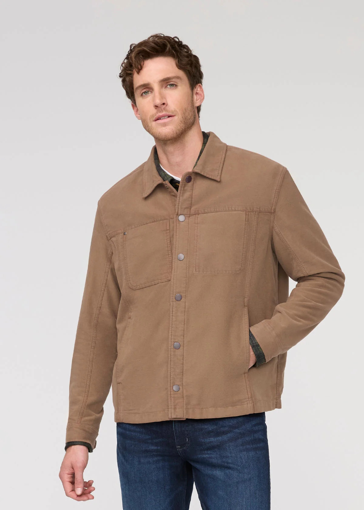 No Sweat Moleskin Jacket - Dark Walnut | DUER