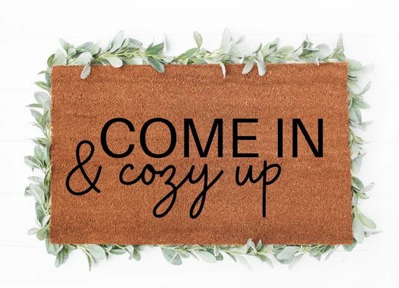 Come in & Cozy up Doormat  Christmas Doormat  Cute Doormat  | Etsy | Etsy (US)