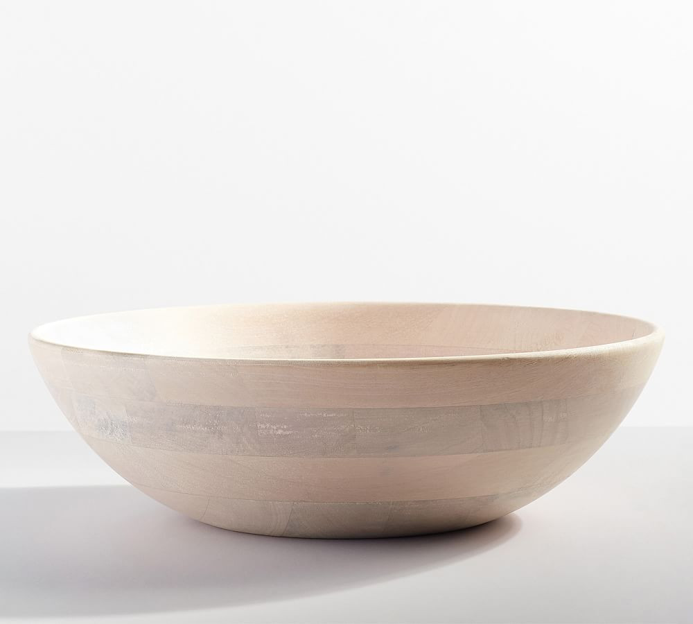 Chateau Handcrafted Acacia Wood Salad Bowls | Pottery Barn (US)