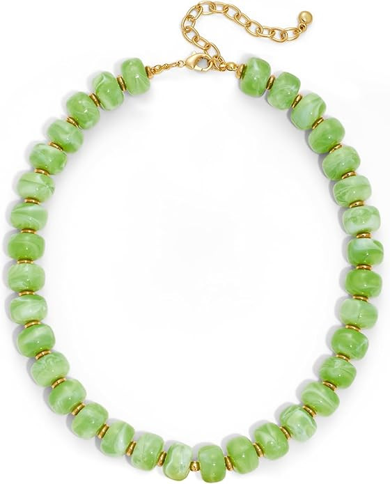 LILIE&WHITE Resin Chunky Beaded Necklace for Women Minimalistic Modern Statement Necklace Jewelry... | Amazon (US)