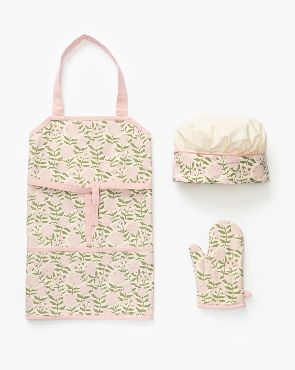 Floral Cotton Apron Kids Set (Set of 3) | McGee & Co. (US)