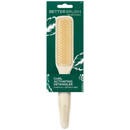 EcoTools Curl Activating Detangler Hair Brush Bamboo | Walmart (US)