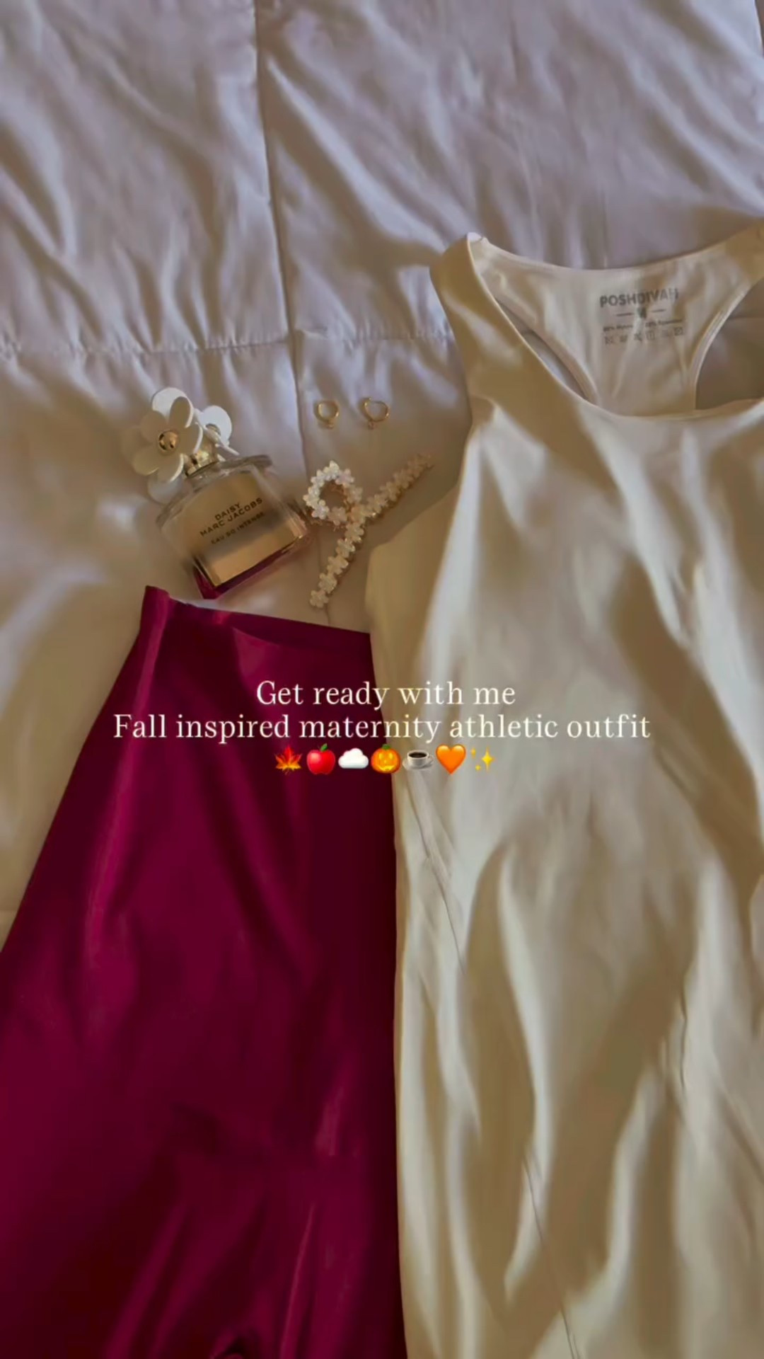 The wine colored leggings paired with the white/cream shoes + shirt have my heart

 #fallaesthetic #fall #pregnantmom #pregnant #maternityoutfits #fallpregnancy